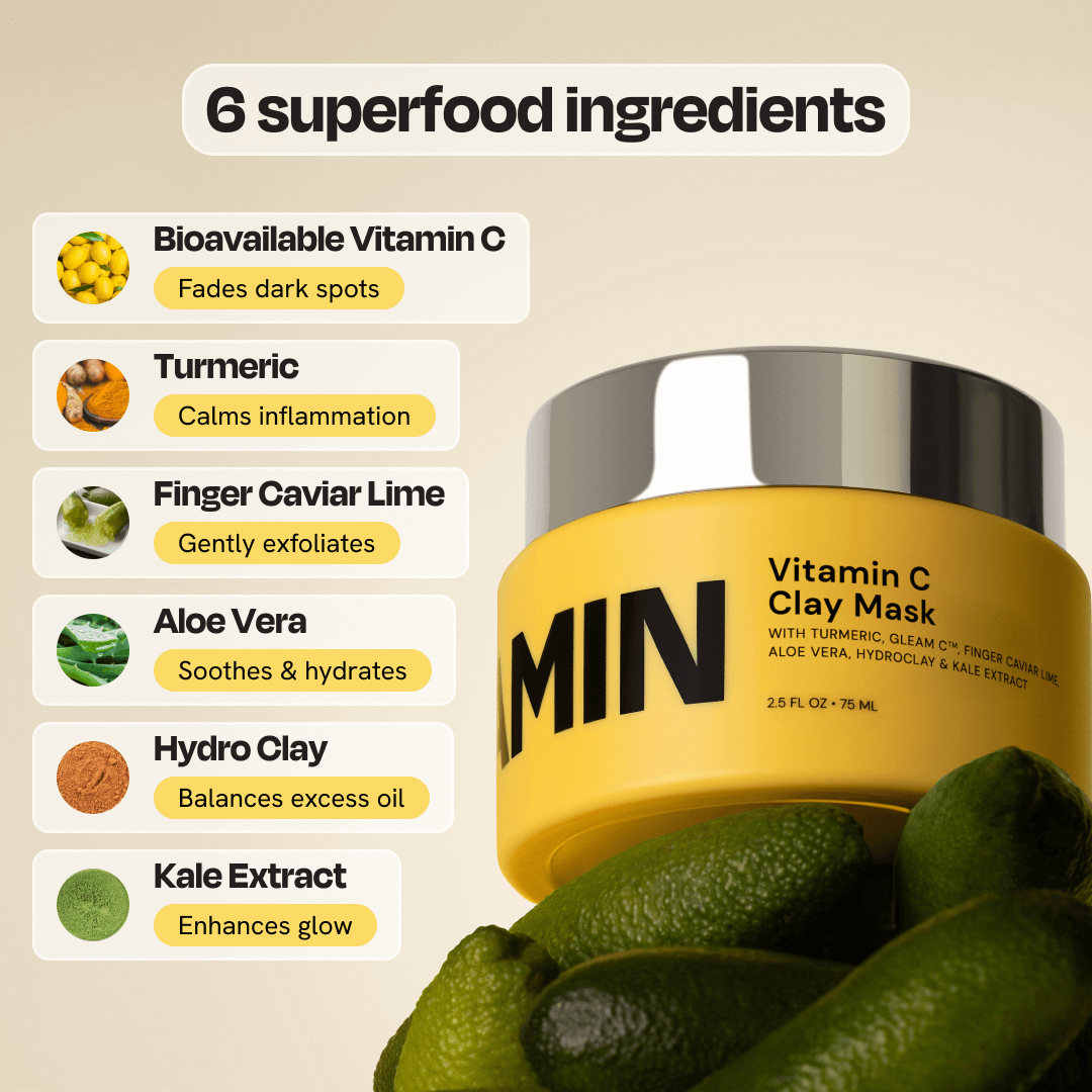 Vitamin C Clay Mask — Brighten, Clear & Even Skin Tone in 10 Minutes