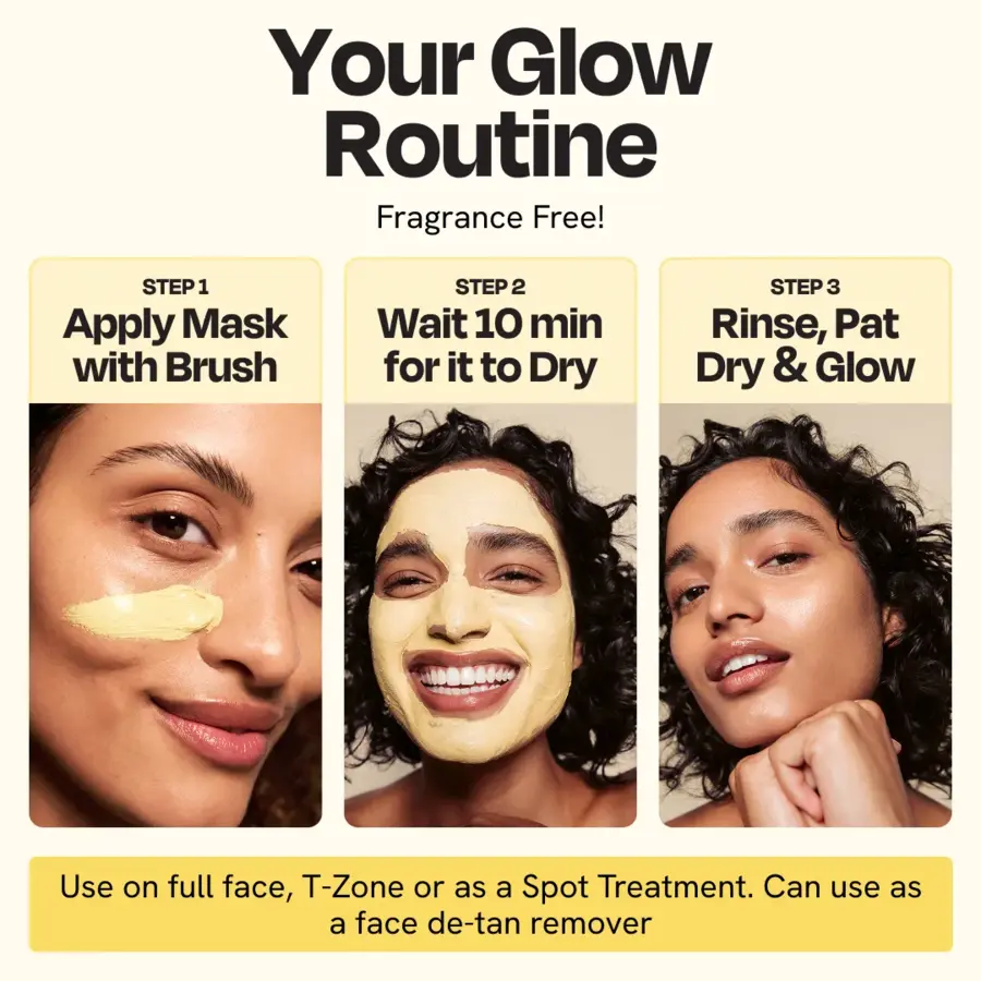 Vitamin C Clay Mask — Brighten, Clear & Even Skin Tone in 10 Minutes